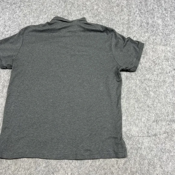 Polo Ralph Lauren Polo Shirt Mens Large Heather Gray Custom Slim Fit Flesh Pony - Picture 9 of 14